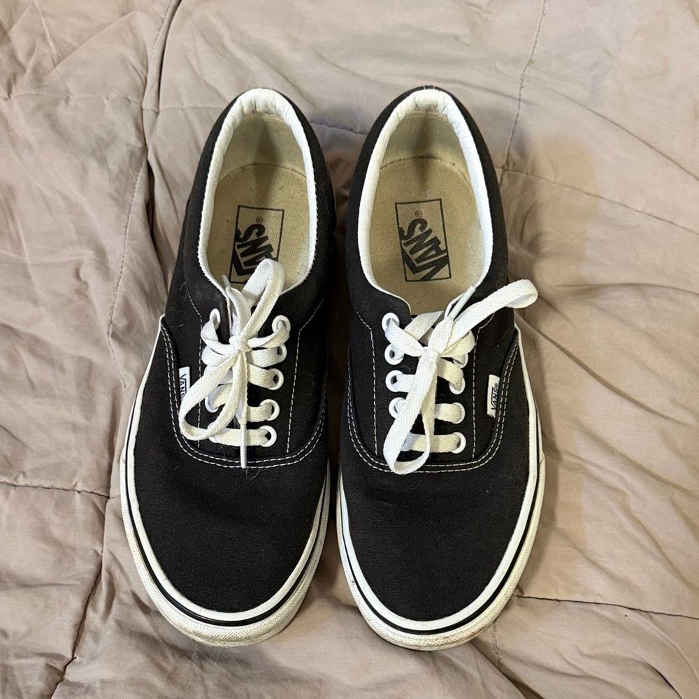 Vans Black and White Era Low-Top Canvas Sneakers